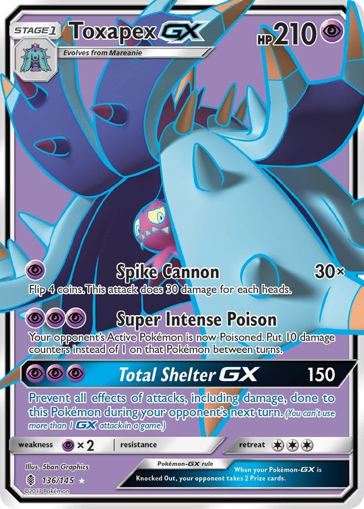 Toxapex GX (Full Art) (136/145) (SM02)