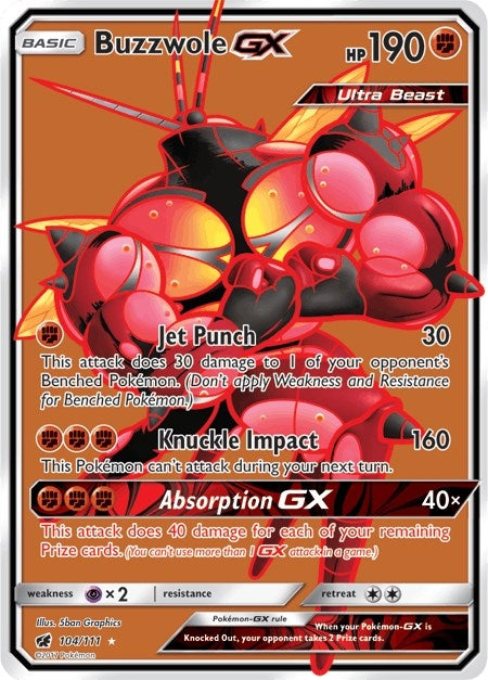 Image for Buzzwole GX (Full Art) (104/111) (SM04) - Pokemon