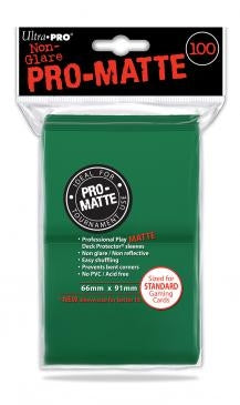 PRO-Matte Standard Deck Protectors - Green (100-Pack)