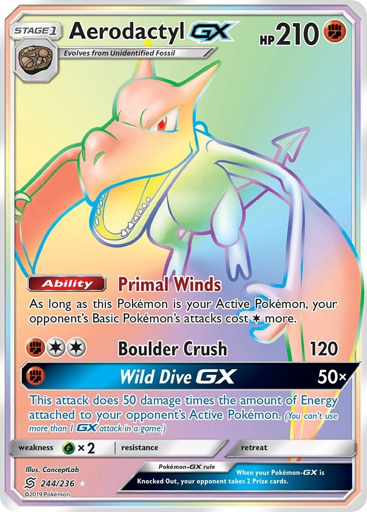 Aerodactyl GX (Secret) (244/236) (SM11)
