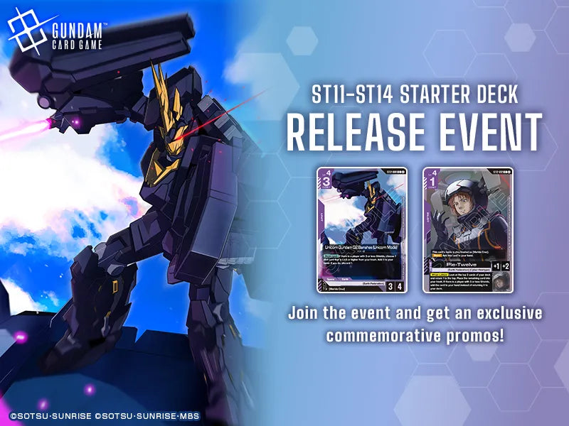 Ticket: GUNDAM CARD GAME ST11-ST14 STARTER RELEASE EVENT - 27 Sep 2026 at 01:30 PM