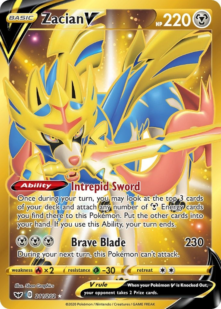Image for Zacian V (Secret) (211/202) (SWSH01) - Pokemon