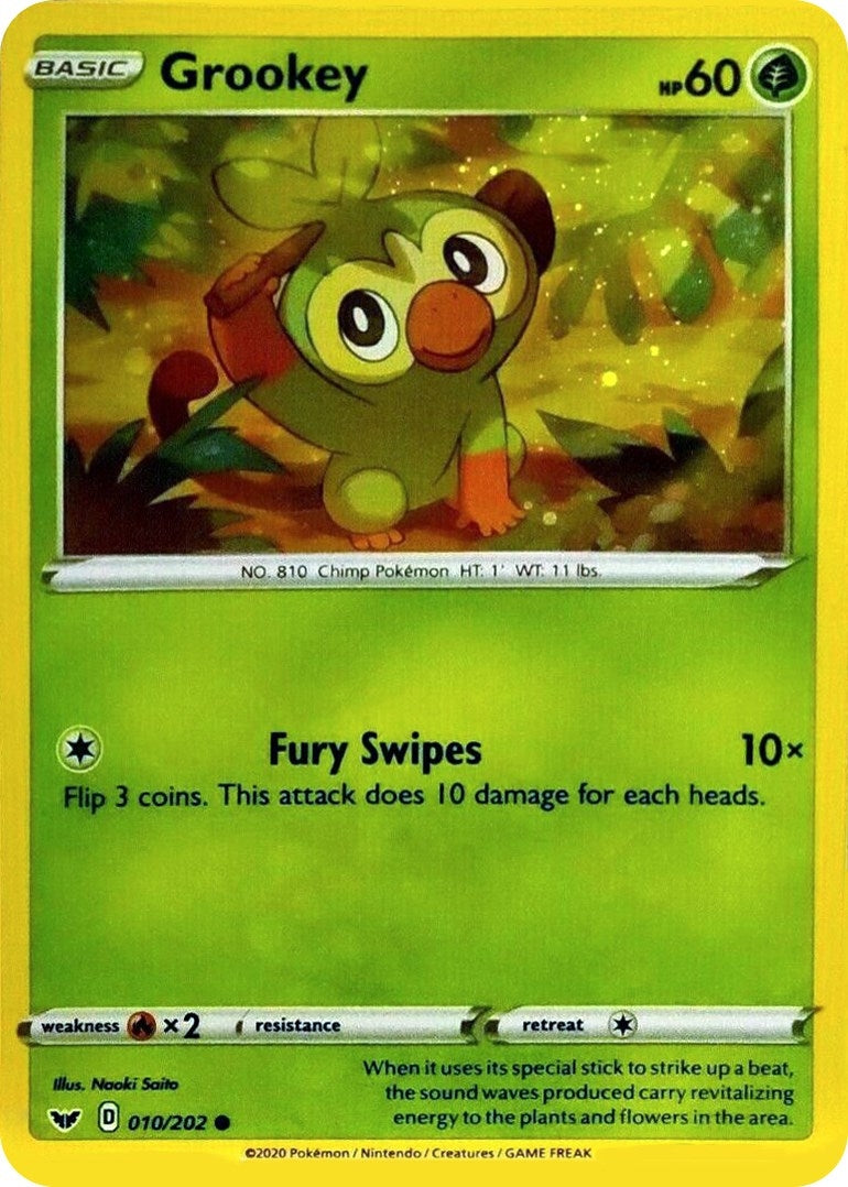 Image for Grookey - 010/202 (Cosmos Holo) (010/202) (BLE) - Pokemon