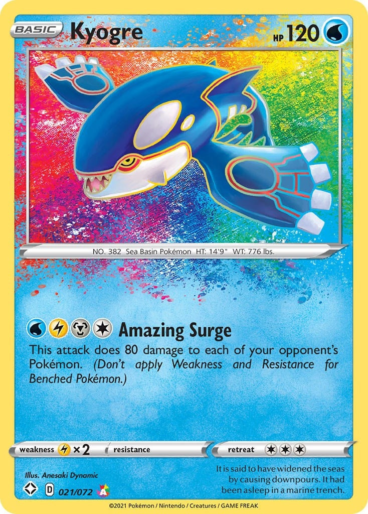 Image for Kyogre (021/072) (SHF) - Pokemon