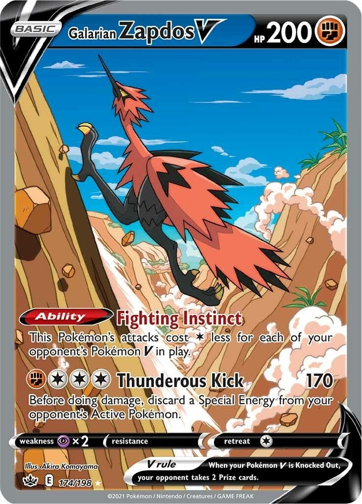 Image for Galarian Zapdos V (Alternate Full Art) (174/198) (SWSH06) - Pokemon