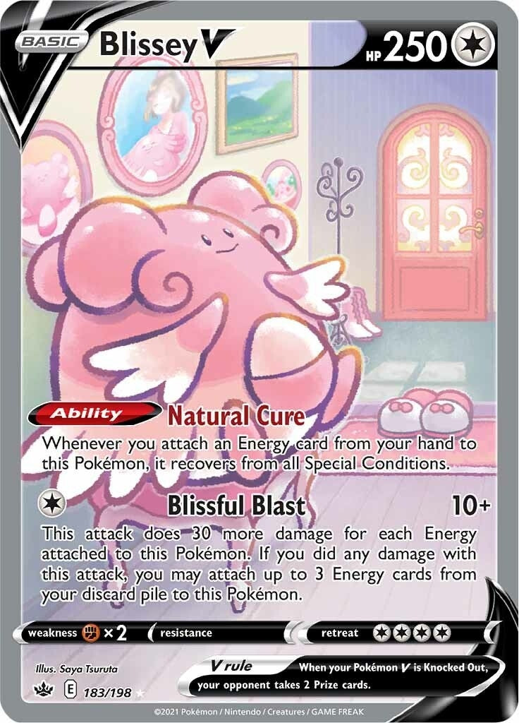 Blissey V (Alternate Full Art) (183/198) (SWSH06)