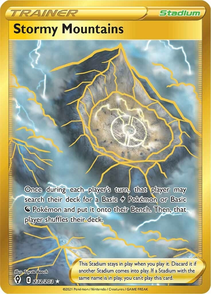 Image for Stormy Mountains (Secret) (232/203) (SWSH07) - Pokemon