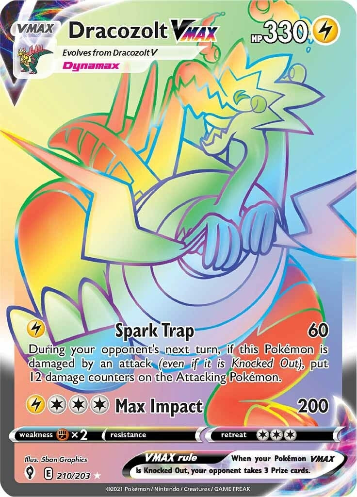 Image for Dracozolt VMAX (Secret) (210/203) (SWSH07) - Pokemon