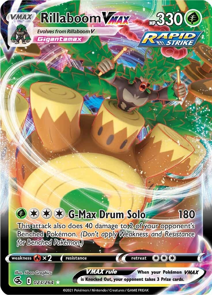 Image for Rillaboom VMAX (023/264) (SWSH08) - Pokemon