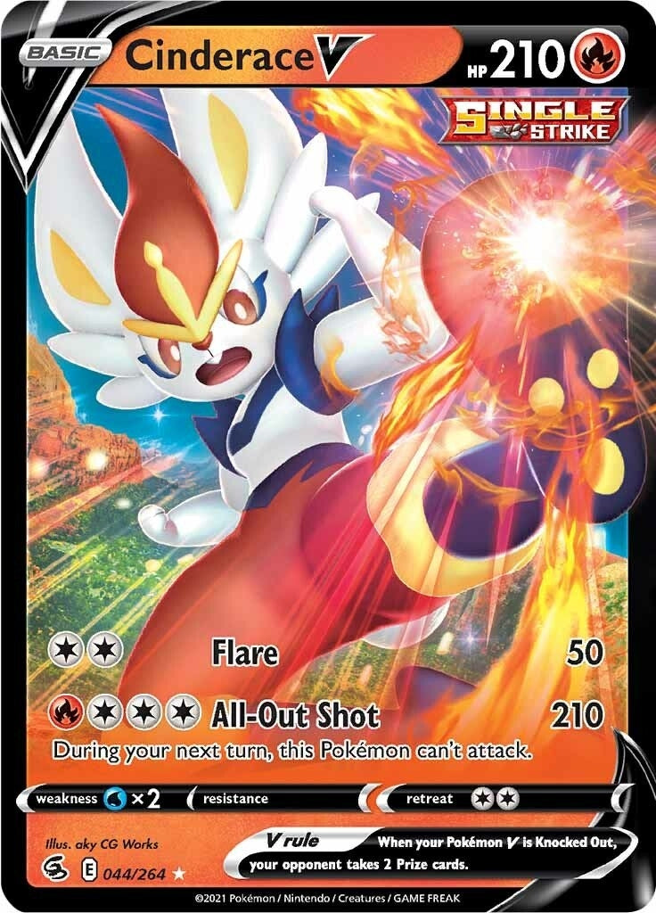 Image for Cinderace V (44) (044/264) (SWSH08) - Pokemon