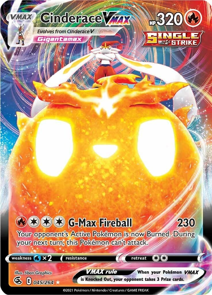 Image for Cinderace VMAX (045/264) (SWSH08) - Pokemon