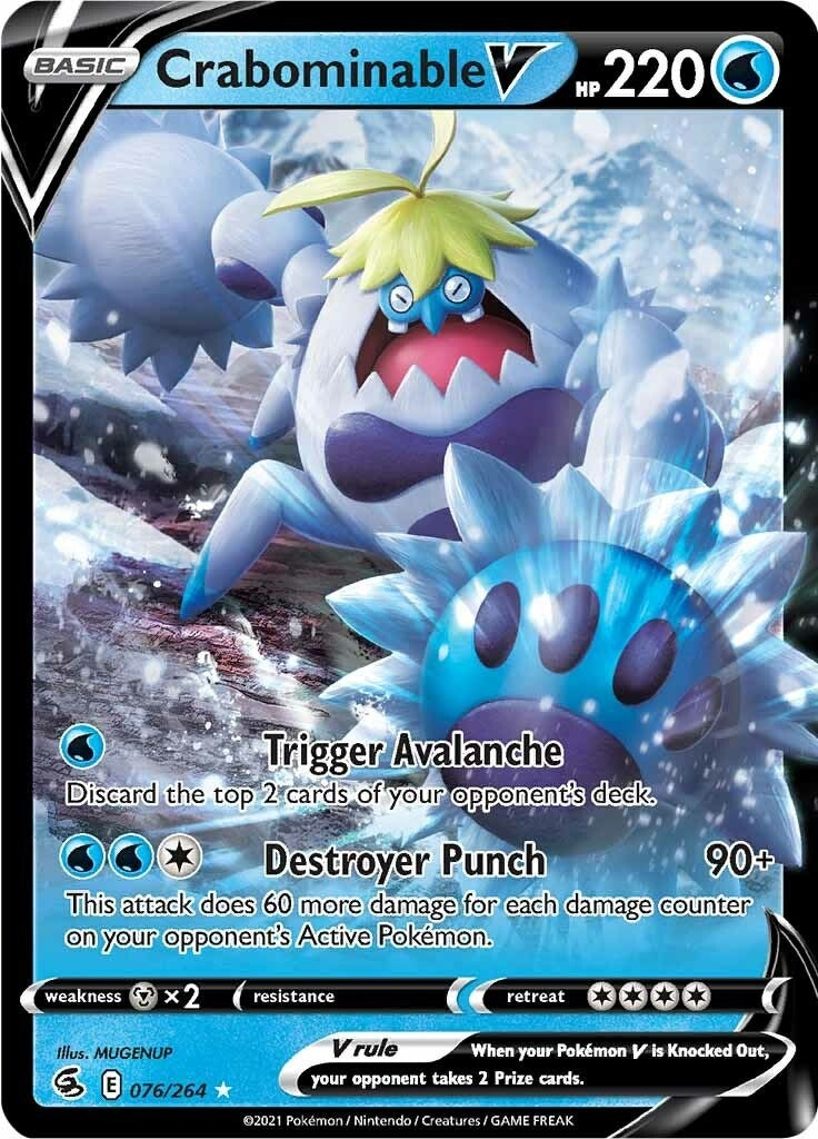 Image for Crabominable V (076/264) (SWSH08) - Pokemon