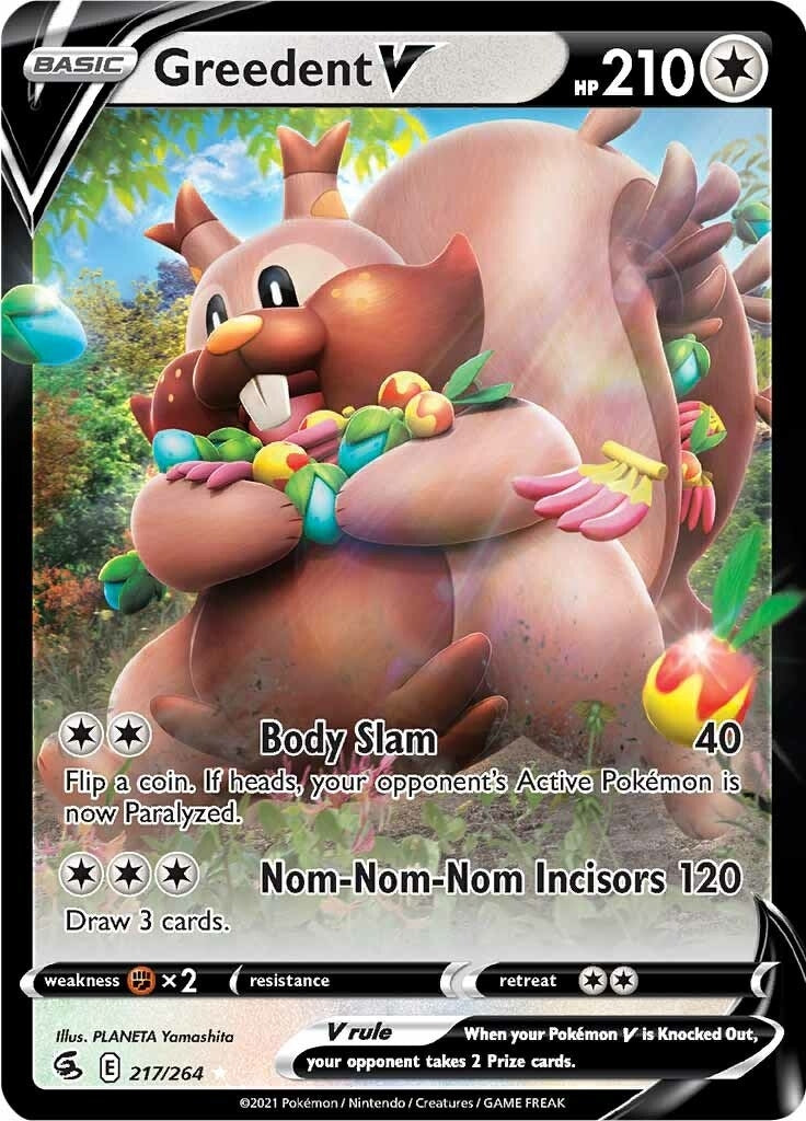 Image for Greedent V (217/264) (SWSH08) - Pokemon