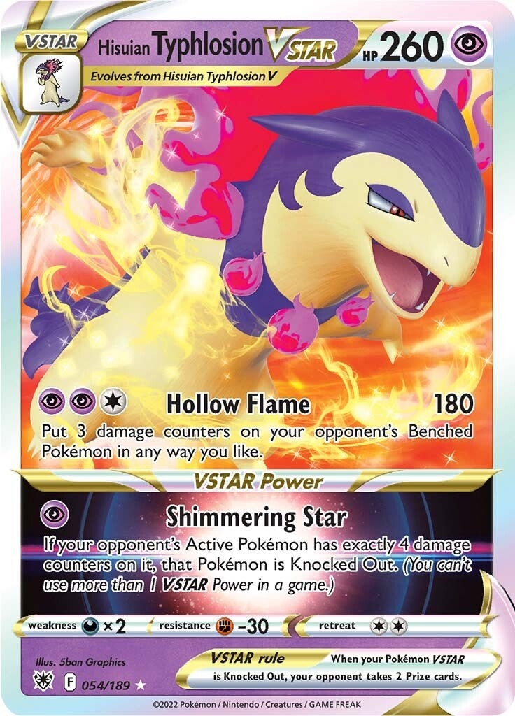 Hisuian Typhlosion VSTAR (054/189) (SWSH10)
