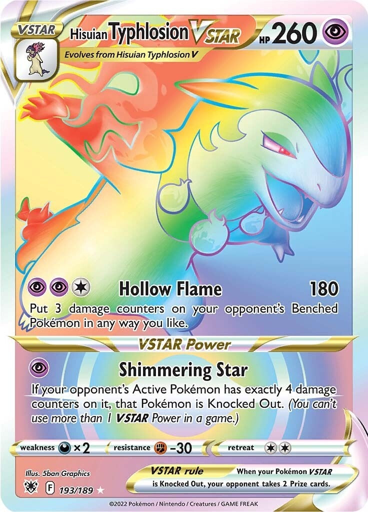 Image for Hisuian Typhlosion VSTAR (Secret) (193/189) (SWSH10) - Pokemon