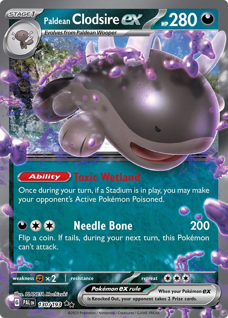 Image for Paldean Clodsire ex (130/193) (PAL) - Pokemon