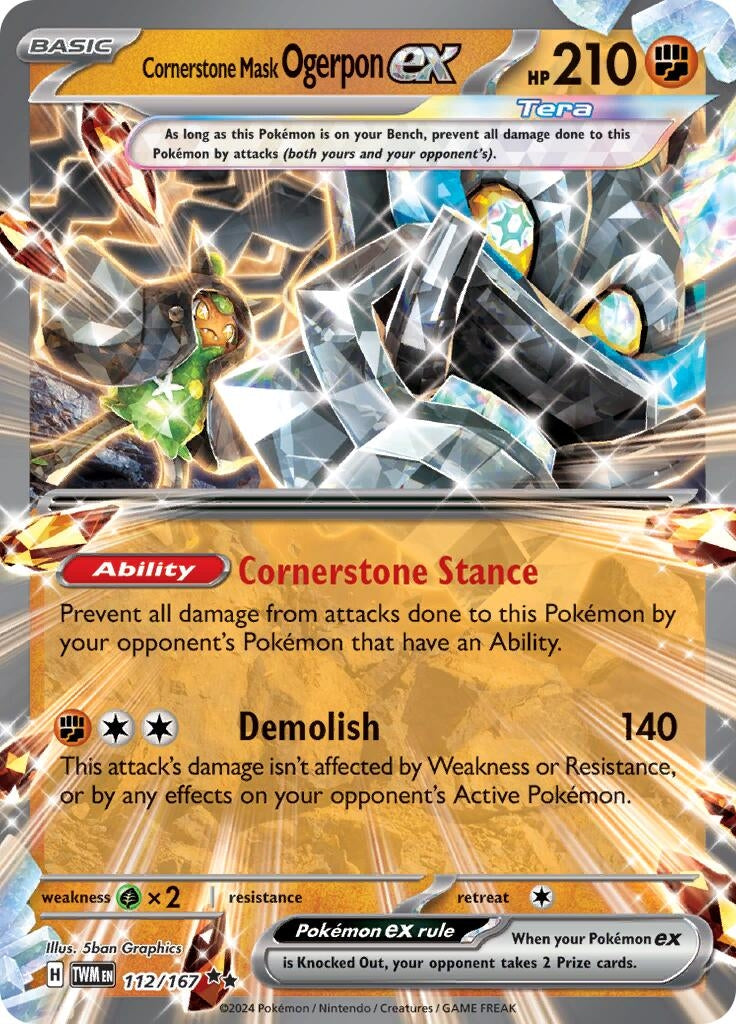Image for Cornerstone Mask Ogerpon ex (112/167) (TWM) - Pokemon