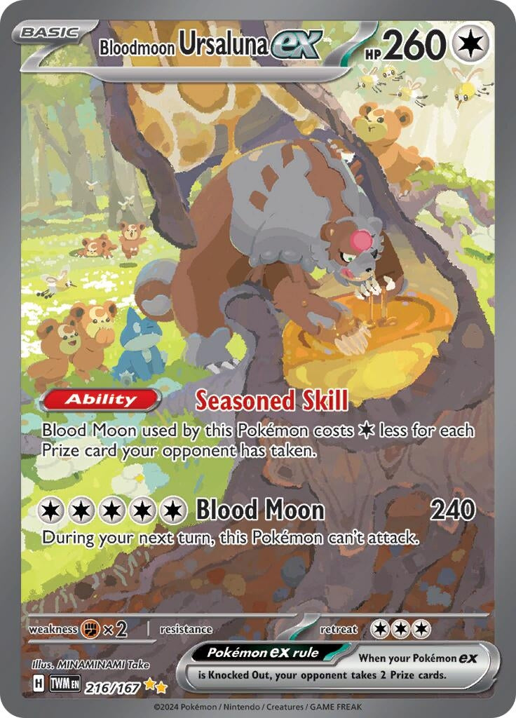 Image for Bloodmoon Ursaluna ex (216/167) (TWM) - Pokemon