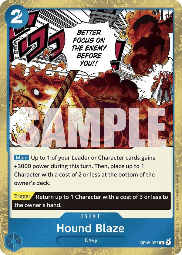 Image for Hound Blaze (Jolly Roger Foil) (OP05-057) (PRB-01) - One Piece Card Game