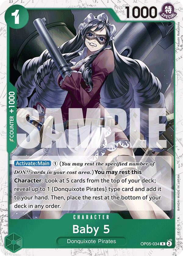 Image for Baby 5 (OP05-034) (Jolly Roger Foil) (OP05-034) (PRB-01) - One Piece Card Game