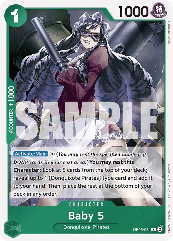 Image for Baby 5 (OP05-034) (Reprint) (OP05-034) (PRB-01) - One Piece Card Game