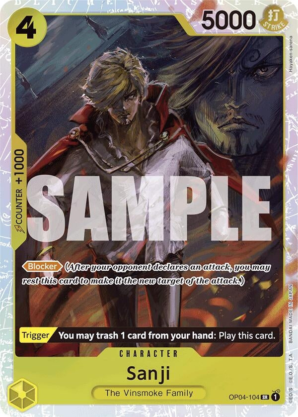 Image for Sanji (Reprint) (OP04-104) (PRB-01) - One Piece Card Game