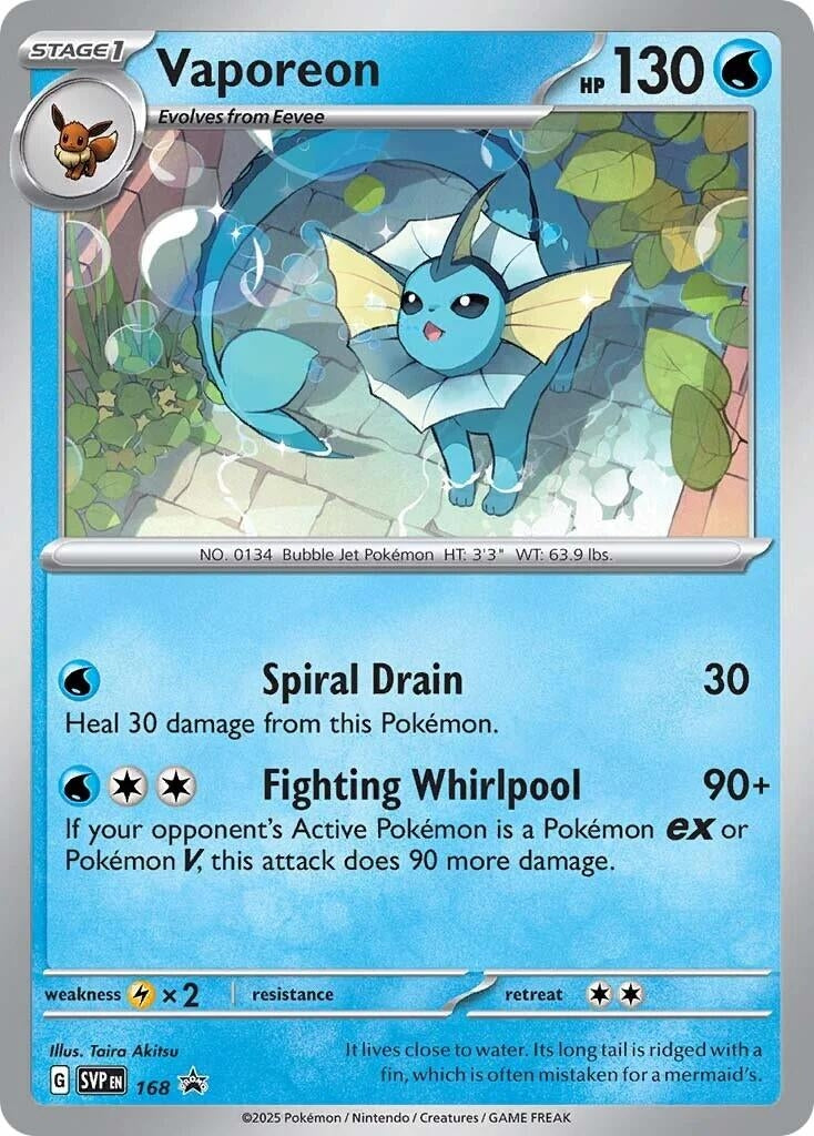 Image for Vaporeon - 168 (Cosmos Holo) (168) (SVP) - Pokemon