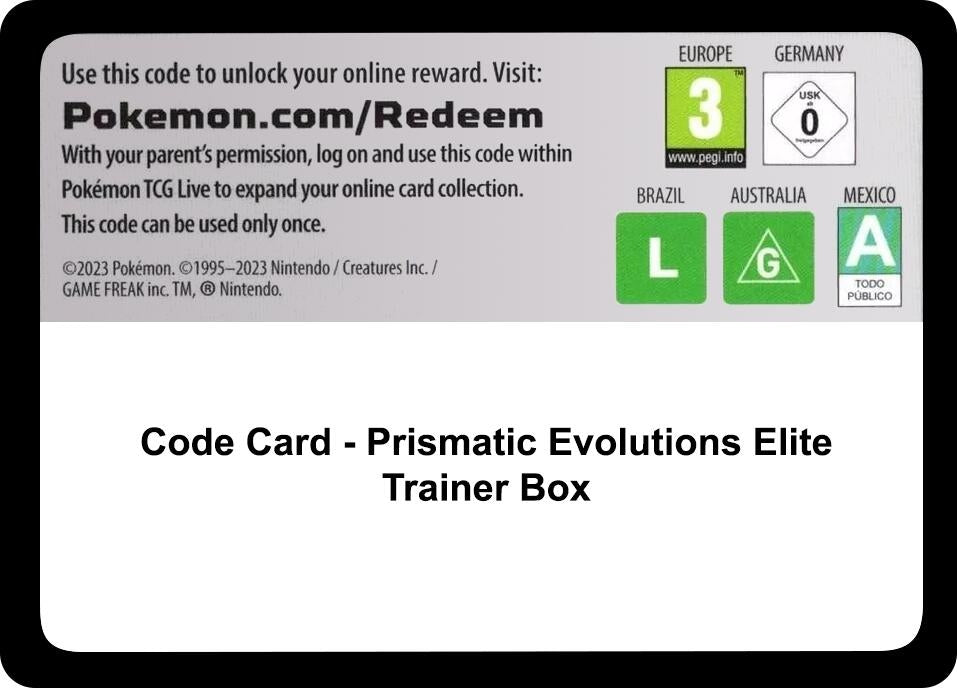 Image for Code Card - Prismatic Evolutions Elite Trainer Box - Pokemon