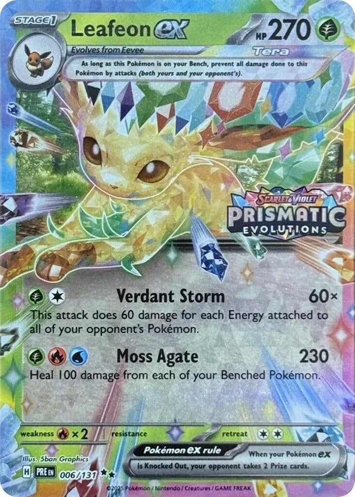 Leafeon ex - 006/131 (Prismatic Evolutions Stamp) (006/131) (Miscellaneous Cards & Products) (MCAP)