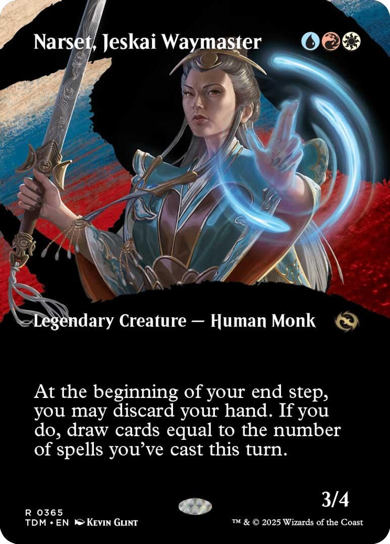 Image for Narset, Jeskai Waymaster (Borderless) (365) (TDM) - Magic: The Gathering