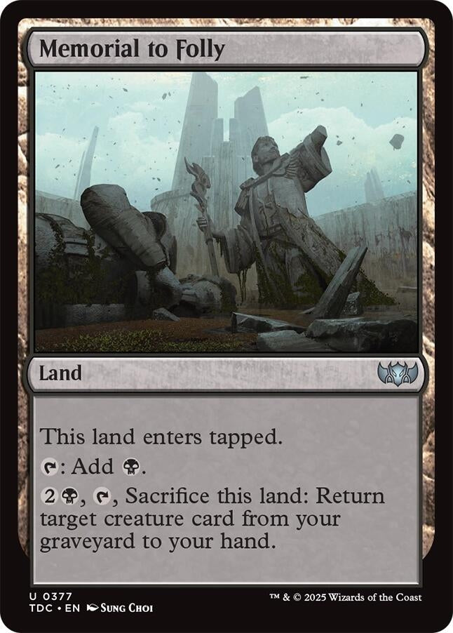 Image for Memorial to Folly (377) - Magic: The Gathering