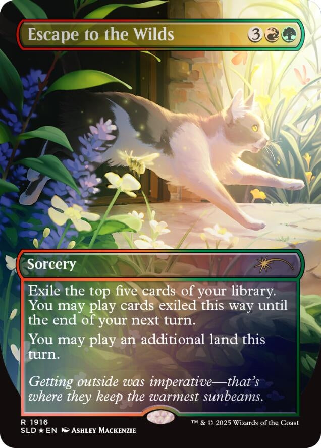 Image for Escape to the Wilds (1916) (Rainbow Foil) (1916) (SLD) - Magic: The Gathering