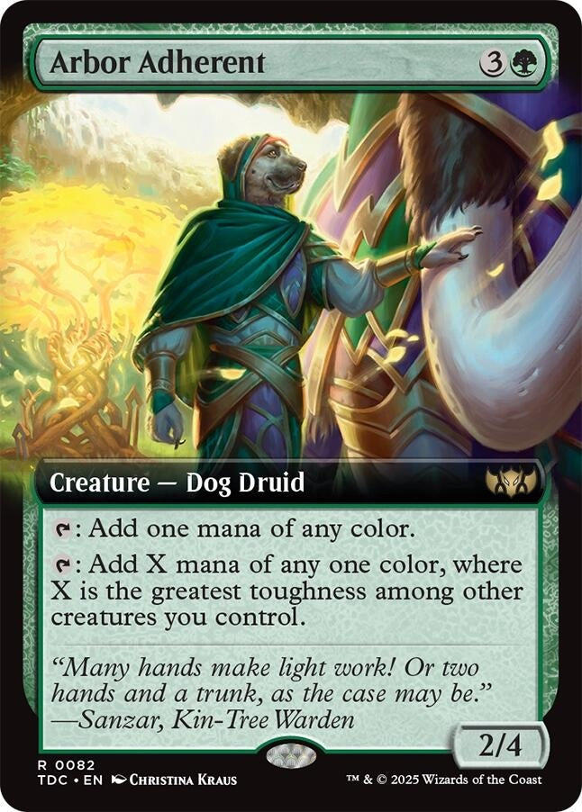 Image for Arbor Adherent (Extended Art) (82) - Magic: The Gathering