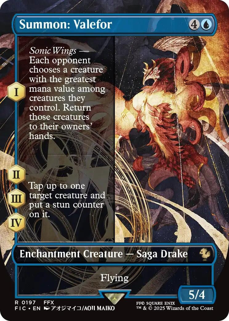 Image for Summon: Valefor (Borderless) (197) (FIC) - Magic: The Gathering