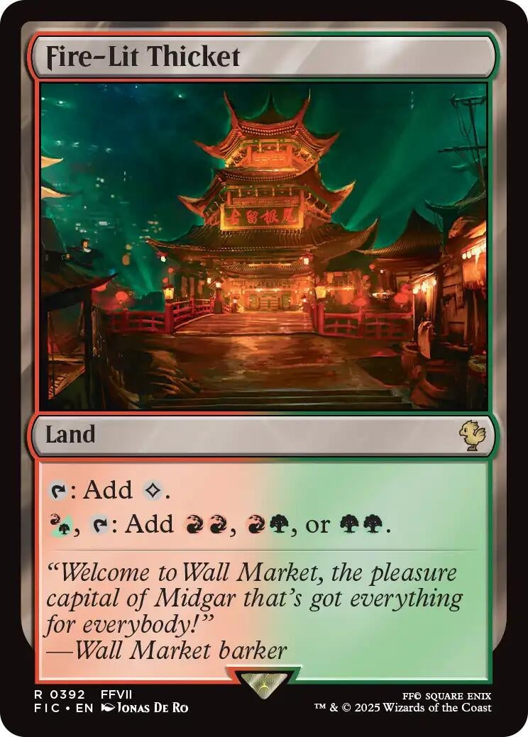 Image for Fire-Lit Thicket (Surge Foil) (392) (FIC) - Magic: The Gathering