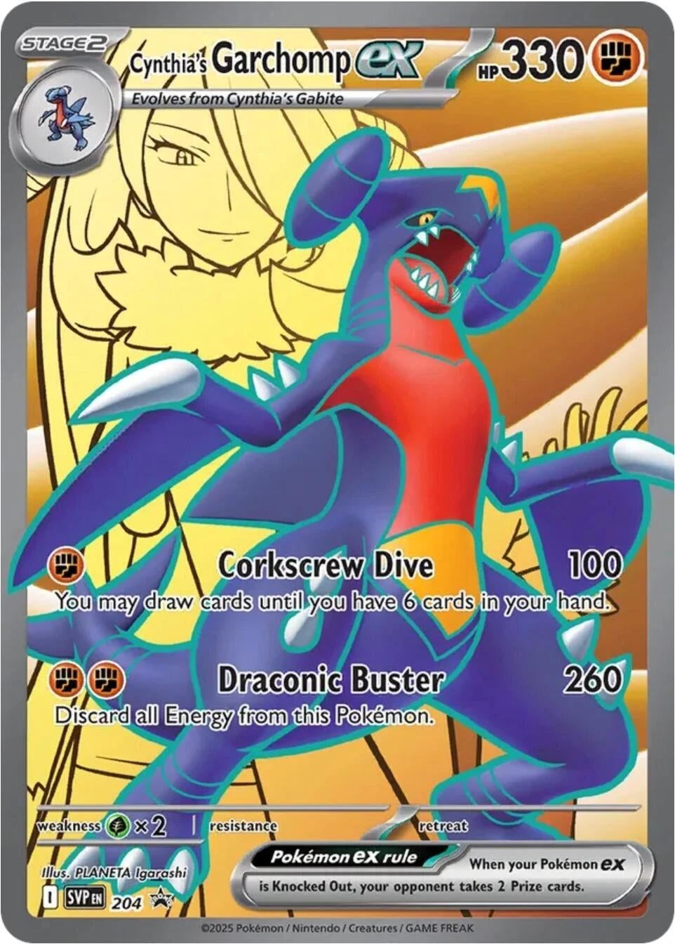 Cynthia's Garchomp ex (204) (SVP)