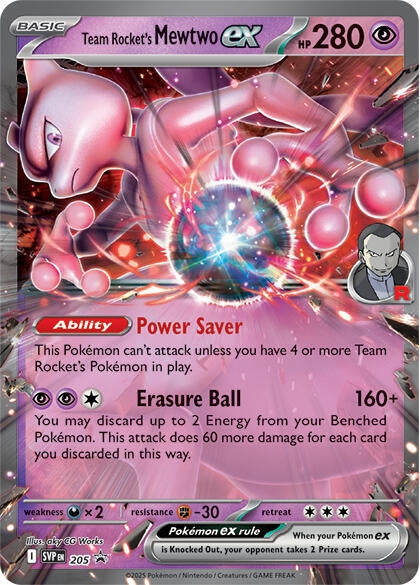 Image for Team Rocket's Mewtwo ex (205) (SVP) - Pokemon