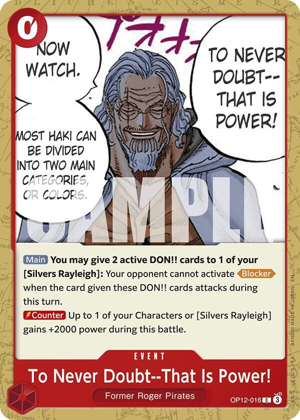 To Never Doubt--That Is Power! (OP12-016) (OP12)