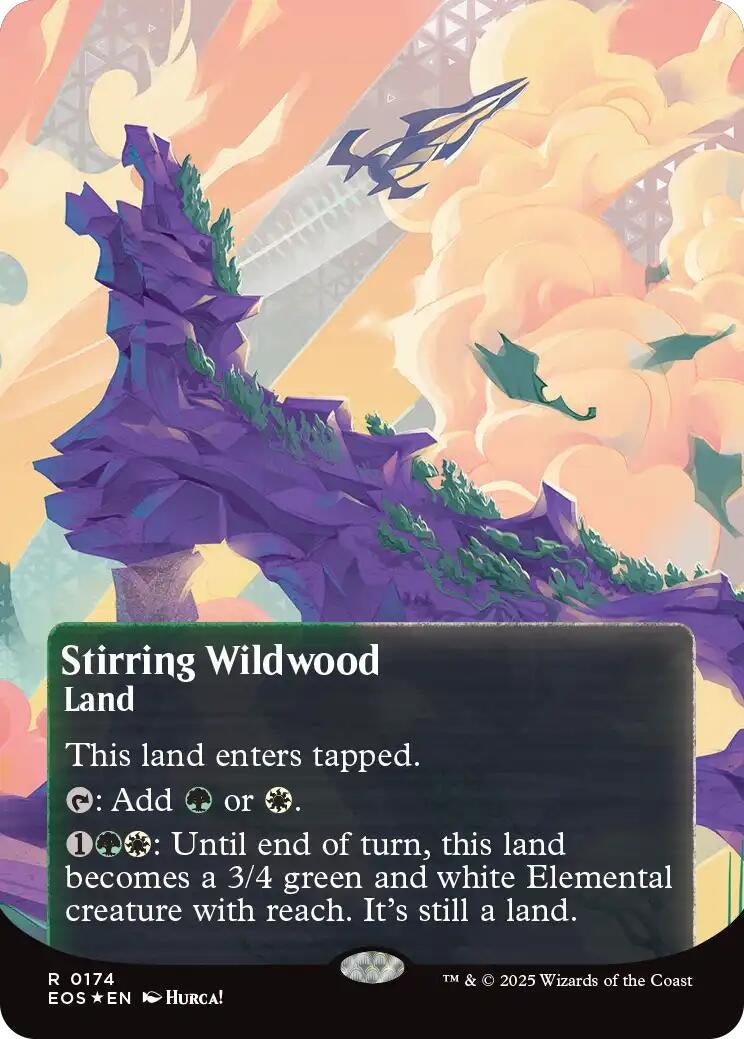 Stirring Wildwood (0174) (Borderless) (Galaxy Foil) (174) (EOS)