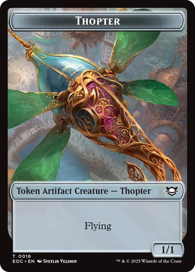 Thopter // Gnome Double-Sided Token (16 // 11) (EOC)