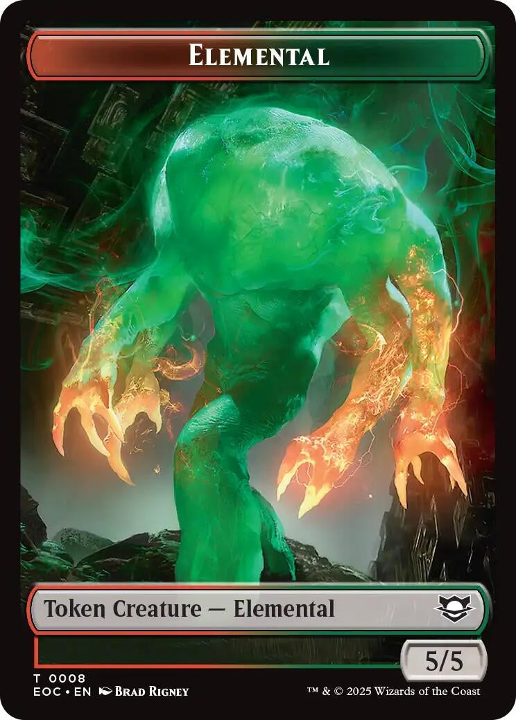 Image for Elemental (0008) // Gnome Double-Sided Token (8 // 11) (EOC) - Magic: The Gathering