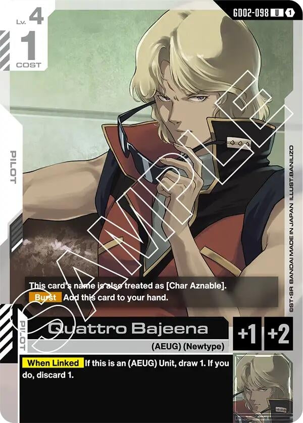 Image for Quattro Bajeena (GD02-098) (GD02) - Gundam Card Game