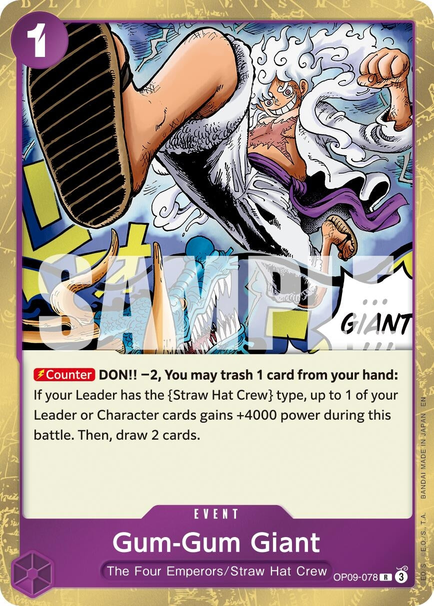 Image for Gum-Gum Giant (Reprint) (OP09-078) (PRB-02) - One Piece Card Game