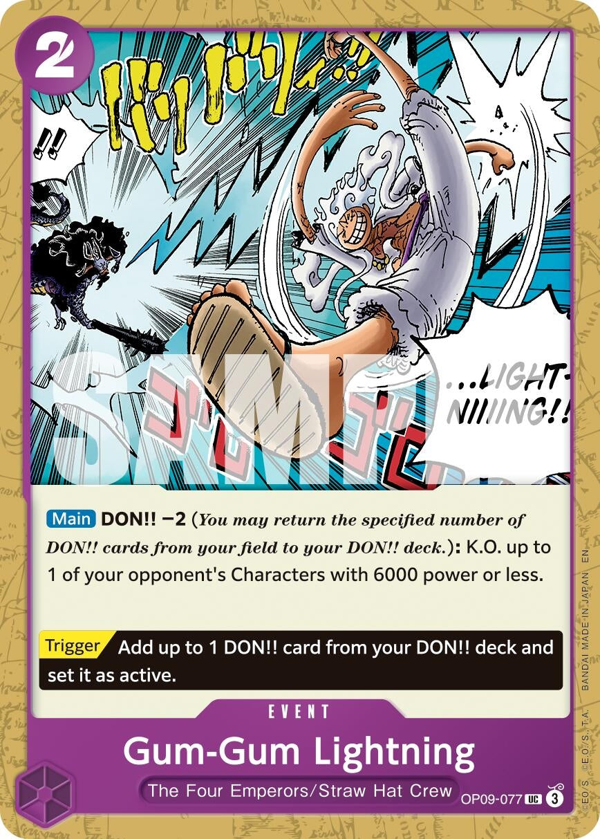 Image for Gum-Gum Lightning (Reprint) (OP09-077) (PRB-02) - One Piece Card Game