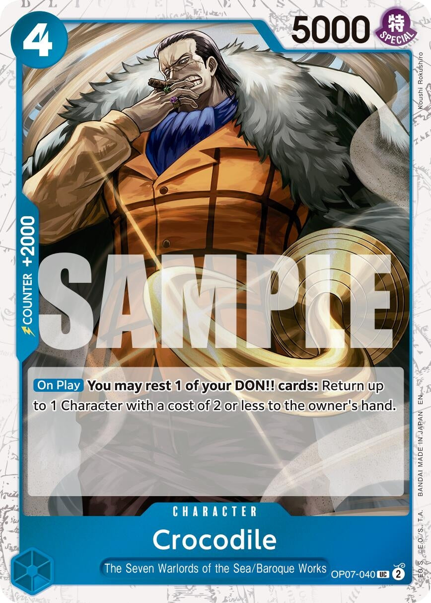 Image for Crocodile - OP07-040 (Pirate Foil) (OP07-040) (PRB-02) - One Piece Card Game