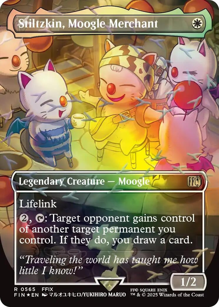 Stiltzkin, Moogle Merchant (Borderless) (Chocobo Track Foil) (565) (FIN)