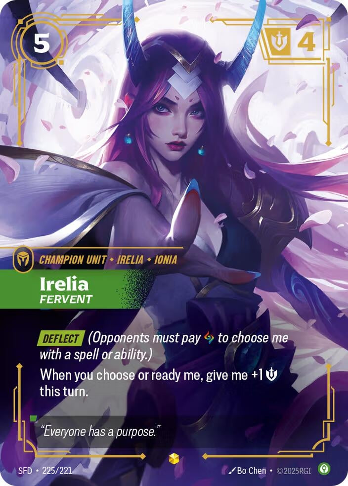 Irelia - Fervent (Overnumbered) (225/221) (SPF)
