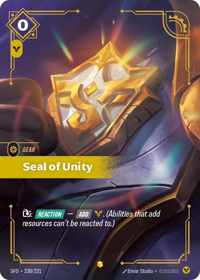 Seal of Unity (Overnumbered) (238/221) (SPF)