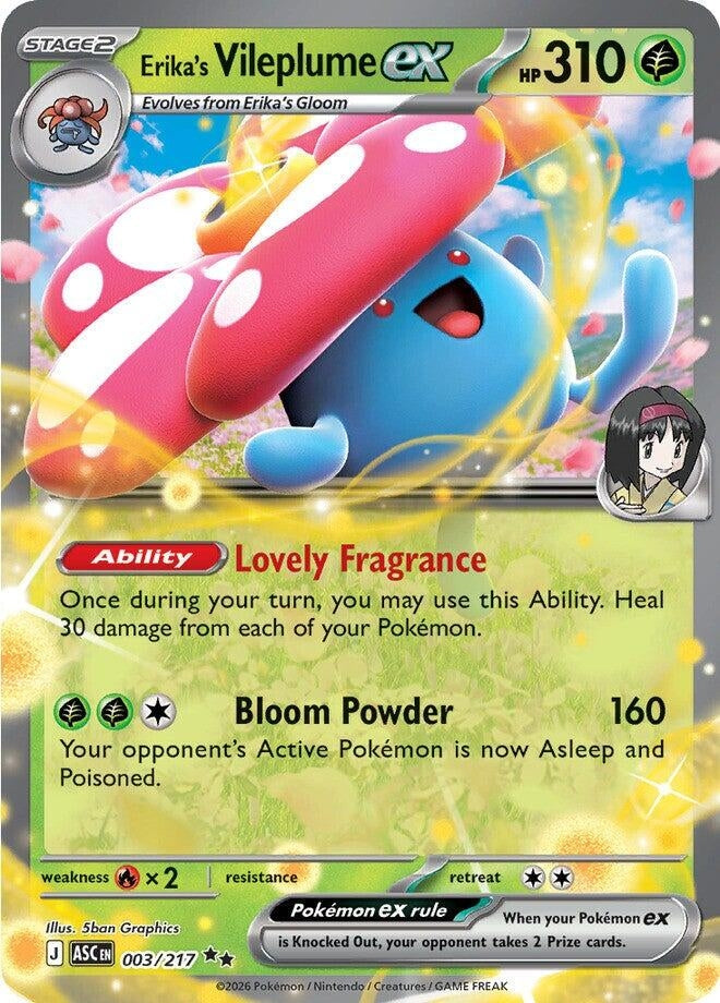 Image for Erika's Vileplume ex (003/217) (ASC) - Pokemon