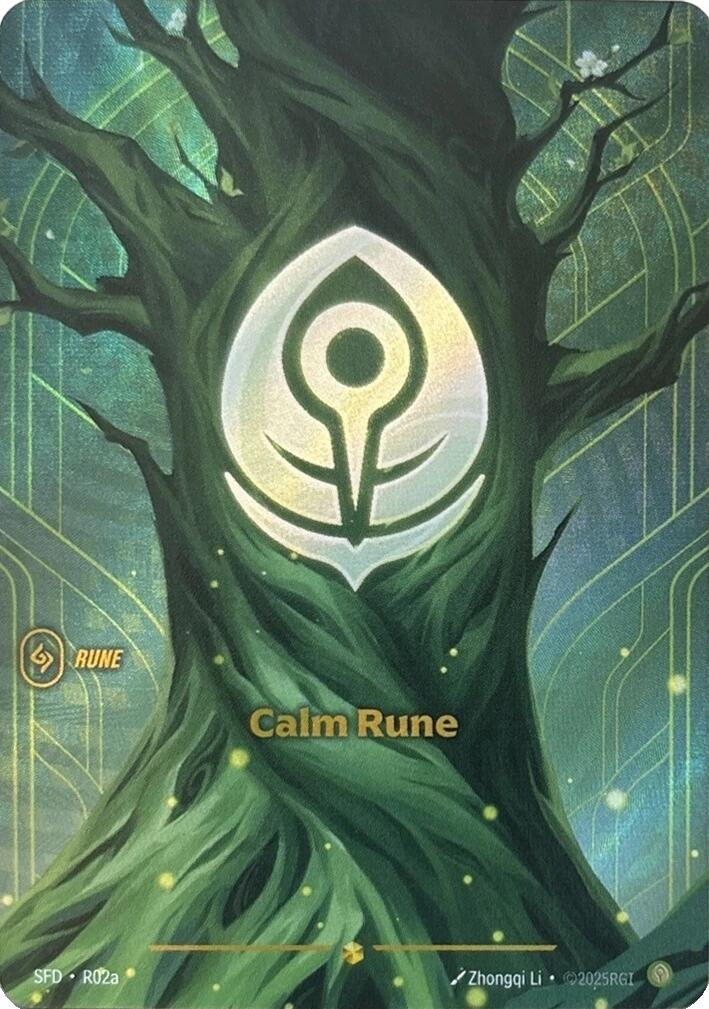 Image for Calm Rune (Alternate Art) (R02a) (SPF) - Riftbound: League of Legends Trading Card Game